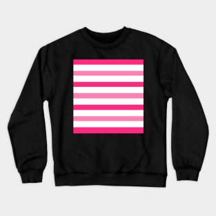 Dark light pink white stripes lines pattern Crewneck Sweatshirt